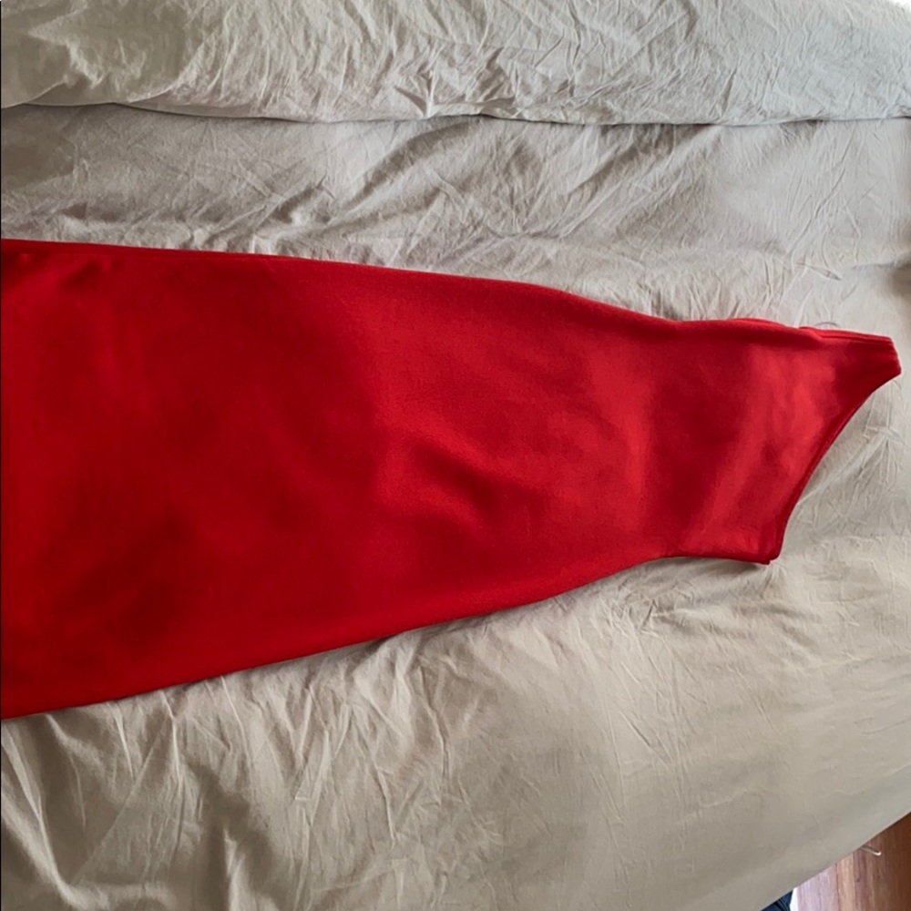 Zara one shoulder red dress